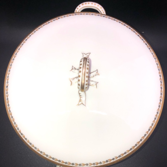 Vintage Haviland France Limoges Soup Tureen Hand Painted Gold Trim MCM - Picture 5 of 14